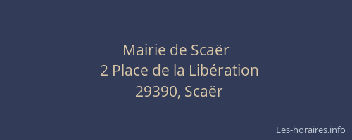 Mairie de Sca&euml;r