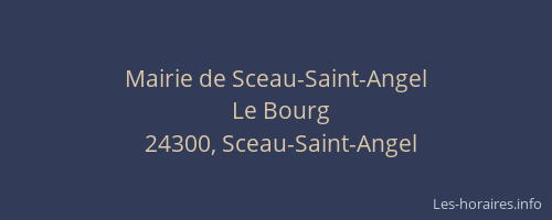 Mairie de Sceau-Saint-Angel