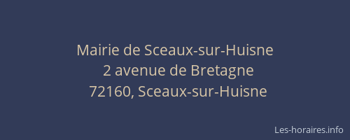 Mairie de Sceaux-sur-Huisne