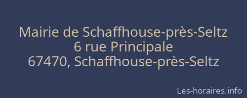 Mairie de Schaffhouse-près-Seltz
