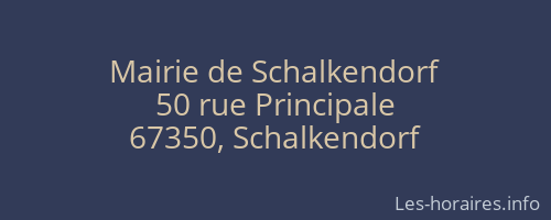Mairie de Schalkendorf