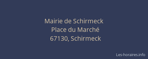 Mairie de Schirmeck