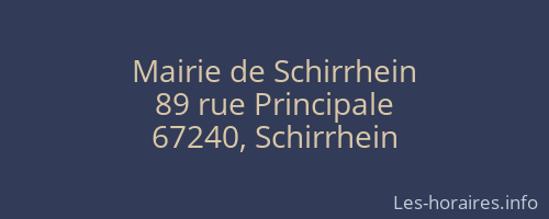 Mairie de Schirrhein