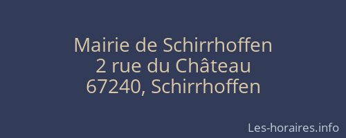 Mairie de Schirrhoffen
