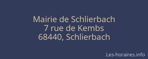 Mairie de Schlierbach