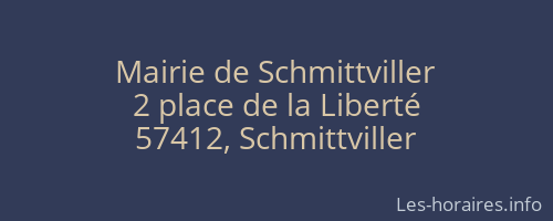Mairie de Schmittviller