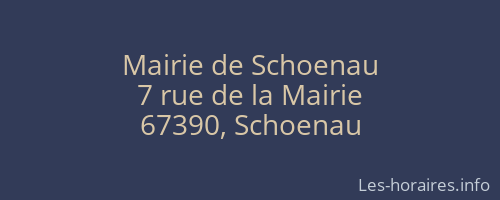 Mairie de Schoenau