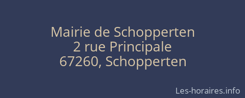 Mairie de Schopperten