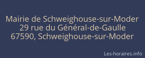 Mairie de Schweighouse-sur-Moder
