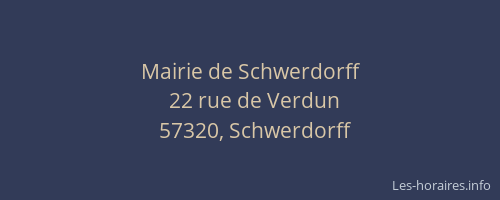 Mairie de Schwerdorff