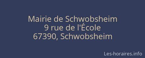 Mairie de Schwobsheim