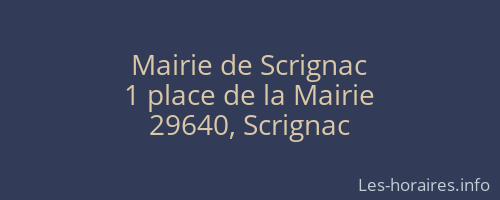 Mairie de Scrignac