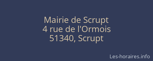 Mairie de Scrupt