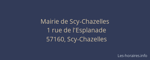 Mairie de Scy-Chazelles
