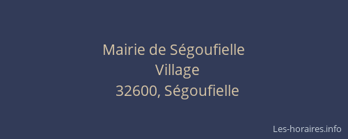 Mairie de Ségoufielle