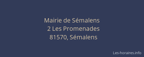 Mairie de S&eacute;malens