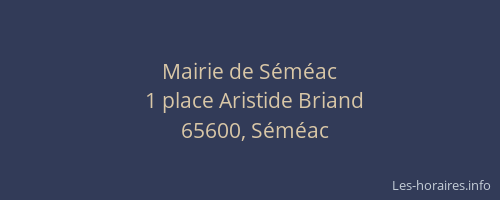 Mairie de S&eacute;m&eacute;ac