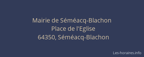 Mairie de S&eacute;m&eacute;acq-Blachon