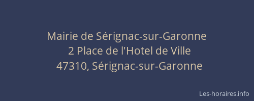 Mairie de S&eacute;rignac-sur-Garonne