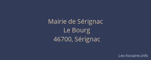 Mairie de S&eacute;rignac