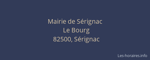 Mairie de S&eacute;rignac