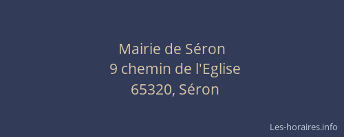 Mairie de S&eacute;ron