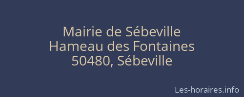Mairie de Sébeville