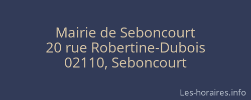 Mairie de Seboncourt