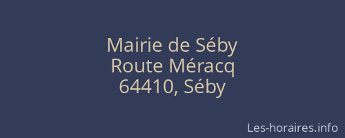 Mairie de Séby