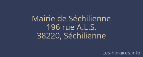 Mairie de Séchilienne
