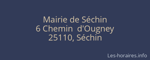 Mairie de Séchin
