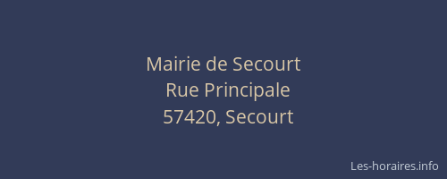 Mairie de Secourt