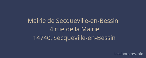 Mairie de Secqueville-en-Bessin