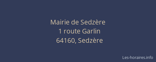 Mairie de Sedz&egrave;re