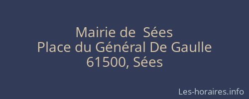 Mairie de  Sées