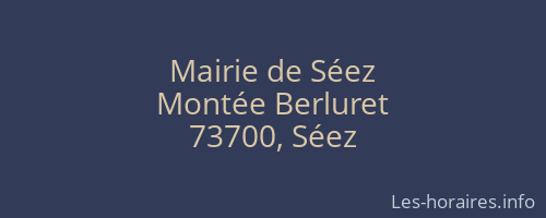 Mairie de Séez