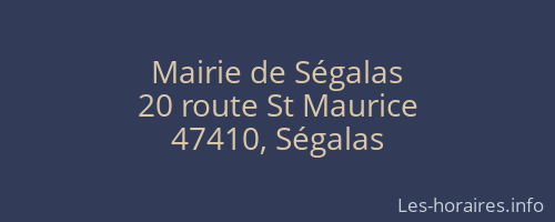Mairie de Ségalas