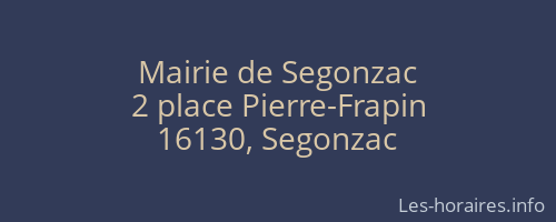 Mairie de Segonzac