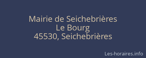 Mairie de Seichebrières
