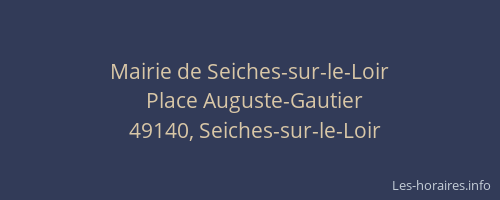 Mairie de Seiches-sur-le-Loir