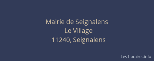 Mairie de Seignalens