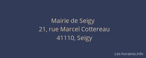 Mairie de Seigy