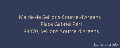 Mairie de Seillons-Source-d'Argens
