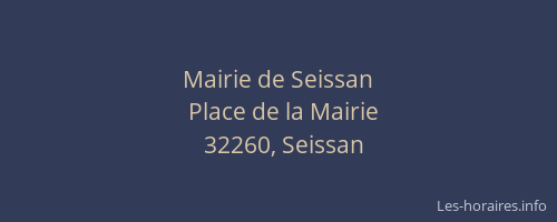 Mairie de Seissan
