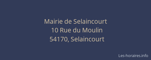 Mairie de Selaincourt