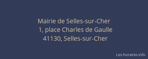 Mairie de Selles-sur-Cher
