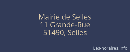 Mairie de Selles