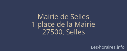 Mairie de Selles
