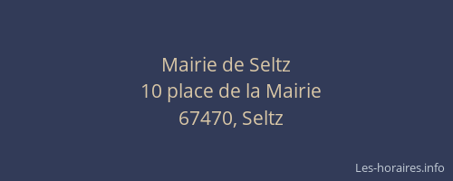 Mairie de Seltz