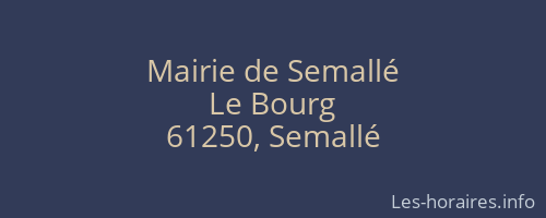 Mairie de Semallé